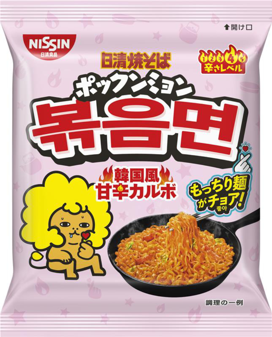 日清焼そば ポックンミョン 韓国風甘辛カルボ（1食分）